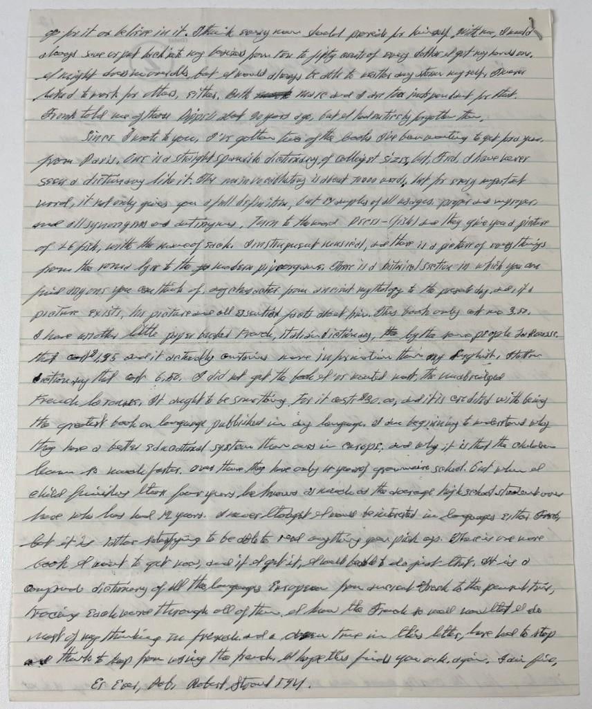 Robert Stroud Twice-Signed 1955 Autograph Letter Signed (Third Party Guaranteed) - 2