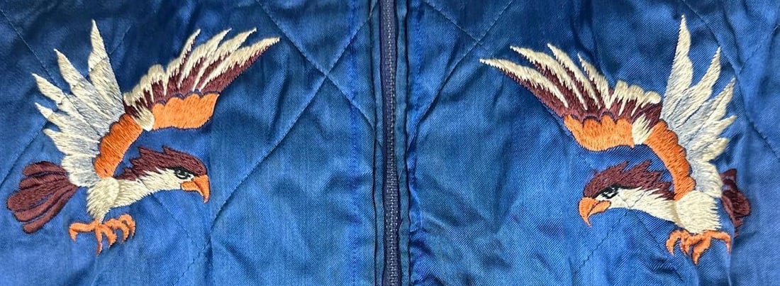 Vintage Original 1950s Korean War-Era Reversible Korea Satin Jacket (Chip Rachlin Collection) - 10