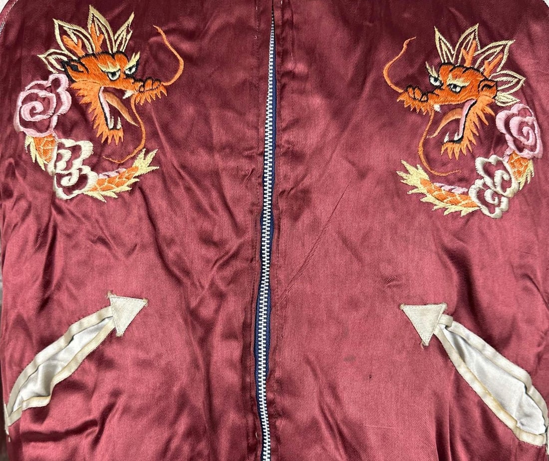 Vintage Original 1950s Korean War-Era Reversible Korea Satin Jacket (Chip Rachlin Collection) - 5