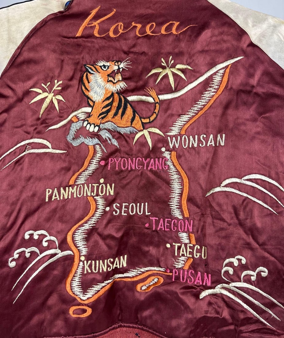 Vintage Original 1950s Korean War-Era Reversible Korea Satin Jacket (Chip Rachlin Collection) - 6