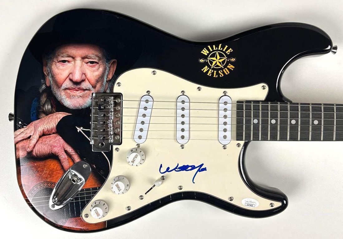 Willie Nelson Custom Graphics Signature Edition Telecaster-Style Guitar (JSA Authentication) (1 of 4)