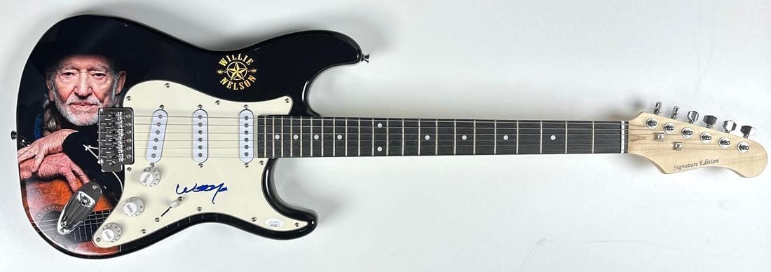 Willie Nelson Custom Graphics Signature Edition Telecaster-Style Guitar (JSA Authentication) - 2