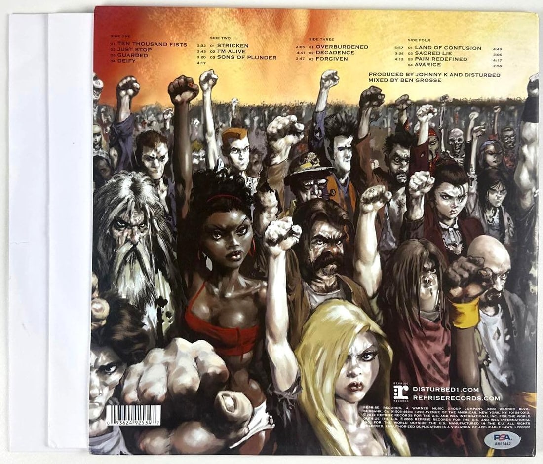 Disturbed: X Signed "Ten Thousand Fists" Album (PSA/DNA Authentication) - 2