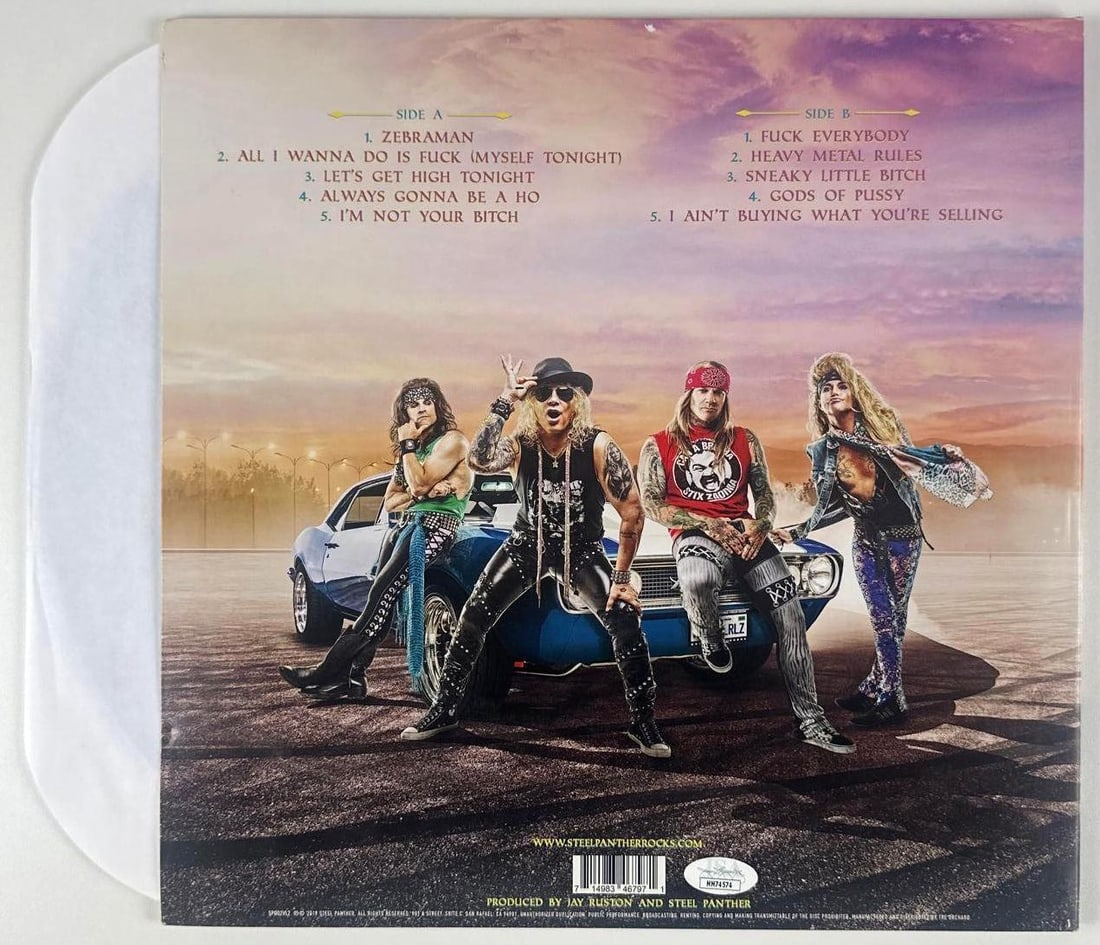 Steel Panther Signed "Heavy Metal Rules" Album (JSA Authentication) - 2