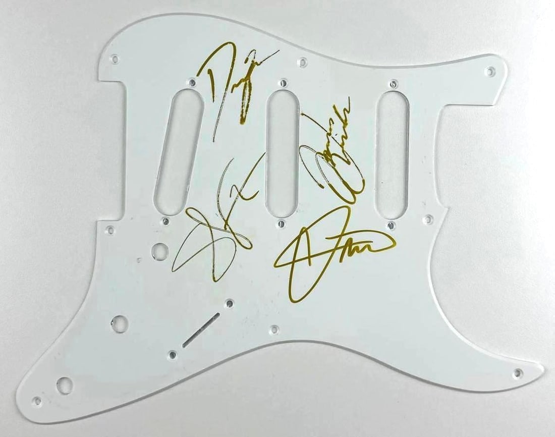 Greta van Fleet Group Stratocaster Pickguard (4 Sigs) (JSA Authentication) (1 of 2)