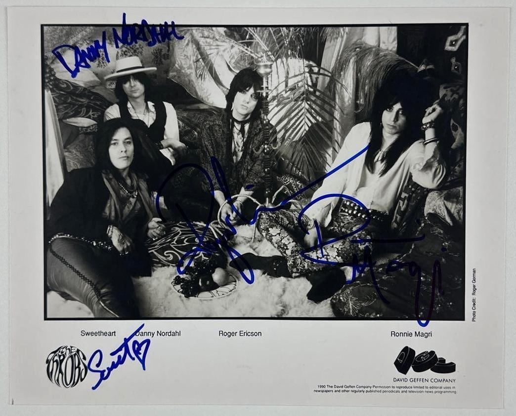 The Throbs Group Signed 8" x 10" Promo Photo (3 Sigs) (Third Party Guaranteed) (1 of 1)