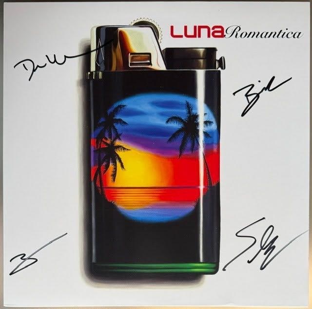 Luna Fully Group Signed "Romantica" Album (4 Sigs) (Third Party Guaranteed): "Romantica" album signed on the cover in black felt tip marker by Luna band members Dean Wareham, Britta Phillips, Sean Eden, and Lee Wall. Measuring approximately 12" x 12" and in clean, near-mint co