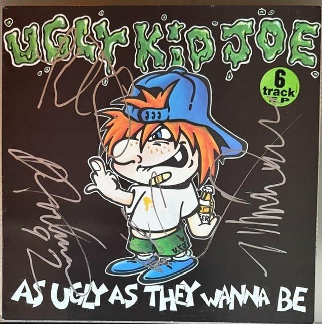 Ugly Kid Joe Group Signed "As Ugly As They Wanna Be" EP Album (4 Sigs) (JSA): "As Ugly As They Wanna Be" 6-track EP album signed on the front cover in silver metallic paint pen by Ugly Kid Joe band members Klaus Eichstadt, Whitfield Crane, Dave Fortman and Mark Davis. Measuring