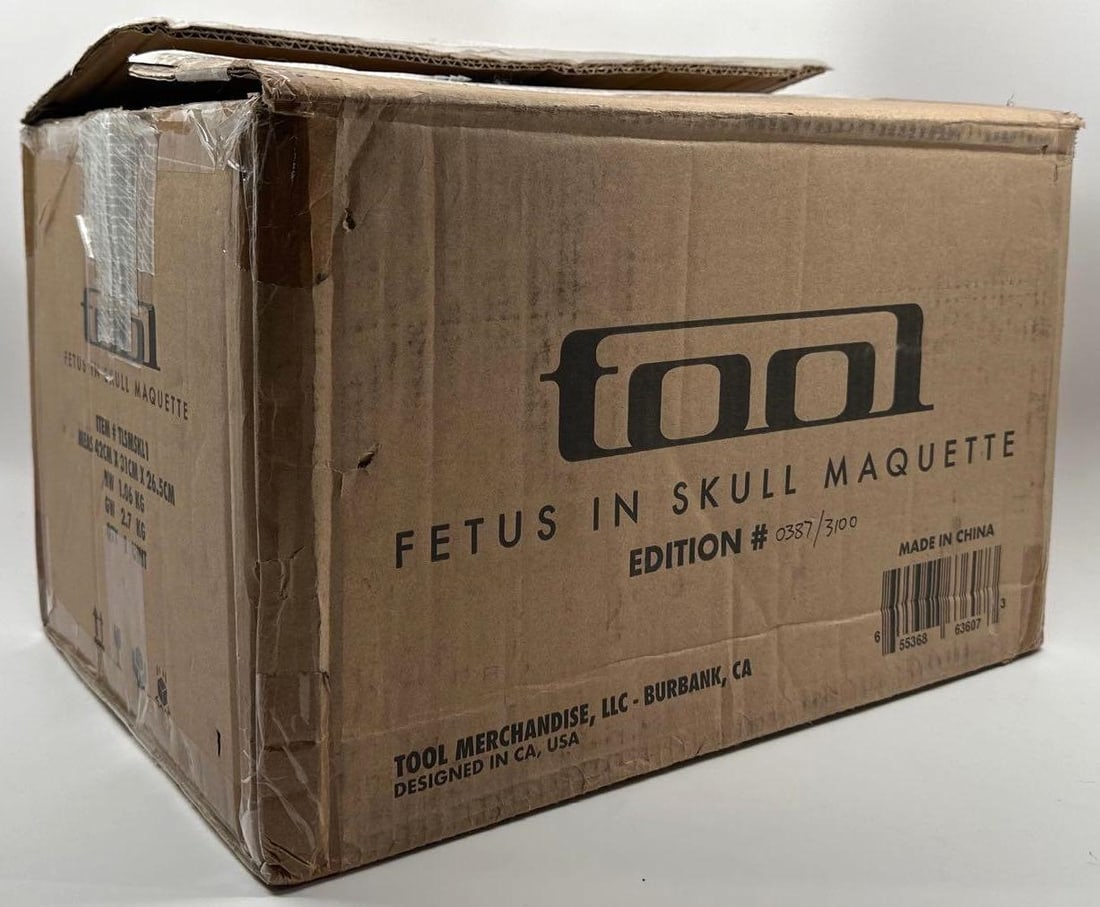 Tool Group Signed "Fetus in Skull Maquette" W/ Original Box (4 Sigs) (JSA) - 12