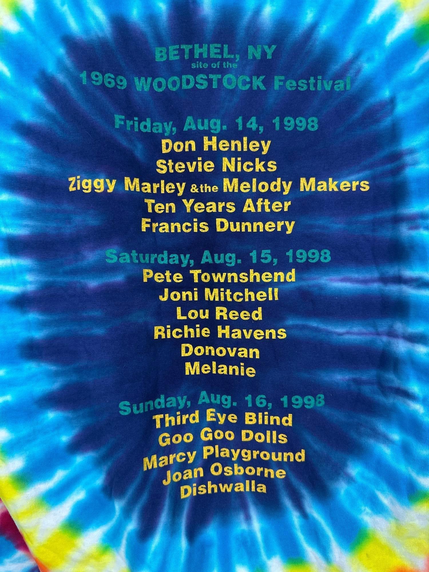 Woodstock 1998 "A Day in the Garden" Multi-Day Concert T-Shirt (Chip Rachlin Collection) - 4