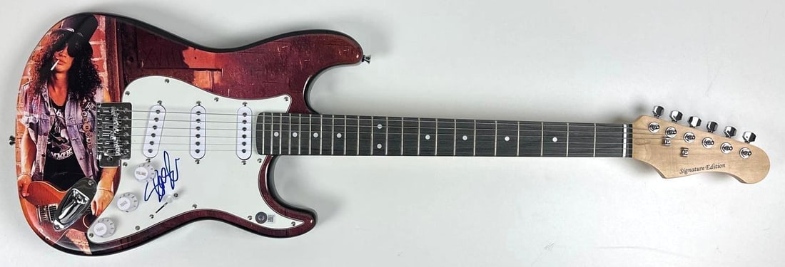 Guns N' Roses: Slash Signed Custom Graphics Stratocaster-Style Guitar (Beckett Authentication) - 2