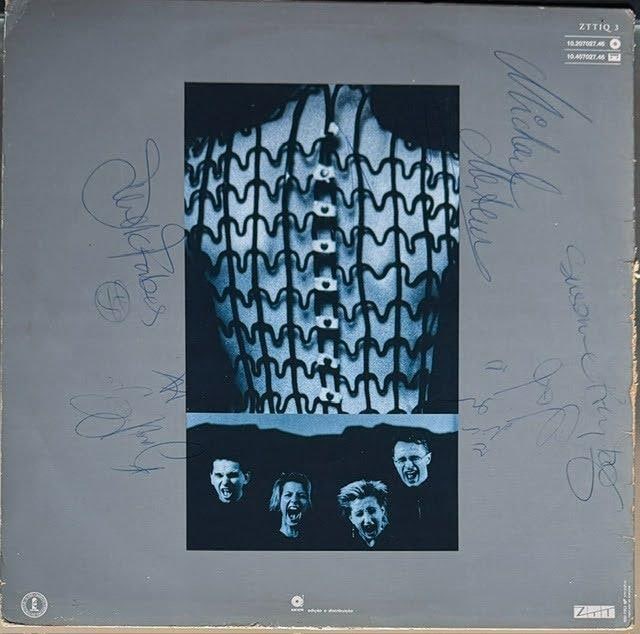 Propaganda Group Signed "A Secret Wish" Album (3 Sigs) (Third Party Guaranteed): "A Secret Wish" album signed on the back cover in black ballpoint pen by Propaganda band members Michael Mertens, Susan Freytag, Derek Forbes. Measuring approximately 12" x 12" and in good condition, 