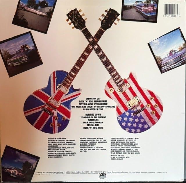 Meat Loaf Signed "Blind Before I Stop" Album (Third Party Guaranteed) - 2
