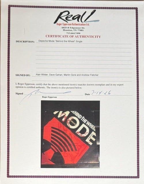 Depeche Mode Group Signed "Behind The Wheel" Remix 45 (Epperson LOA) - 6