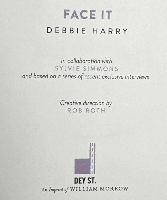 Blondie: Debbie Harry Signed "Face It" First Edition Book (JSA) - 4