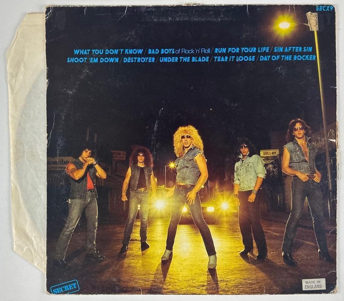 Dee Snider Signed Twisted Sister "Under The Blade" Album (JSA Authentication) - 2