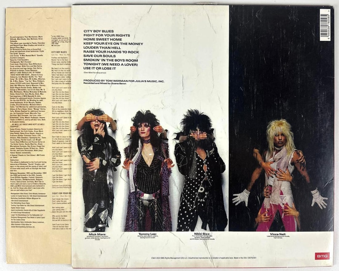 Motley Crue: Tommy Lee Signed "Theatre of Pain" Album (JSA Authentication) - 2