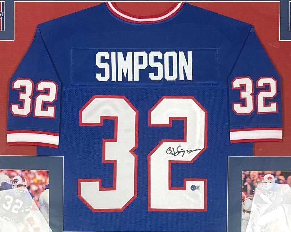 O.J. Simpson Signed Buffalo Bills NFL Jersey Framed Display (Beckett Authentication) - 2