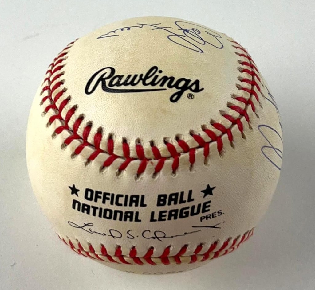 Al Leiter, John Franco & Mike Piazza Signed Baseball (3 Sigs) (Third Party Guaranteed) - 3
