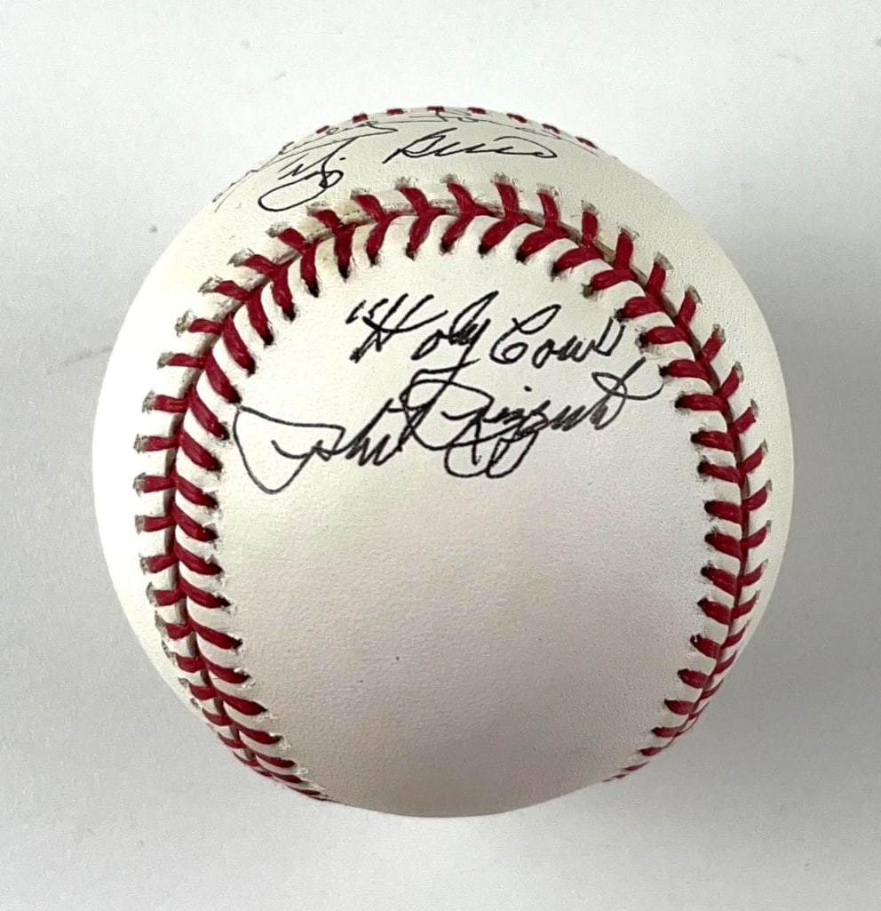 Whitey Ford, Yogi Berra & Phil Rizzuto Signed Baseball (3 Sigs) (Third Party Guaranteed) - 2