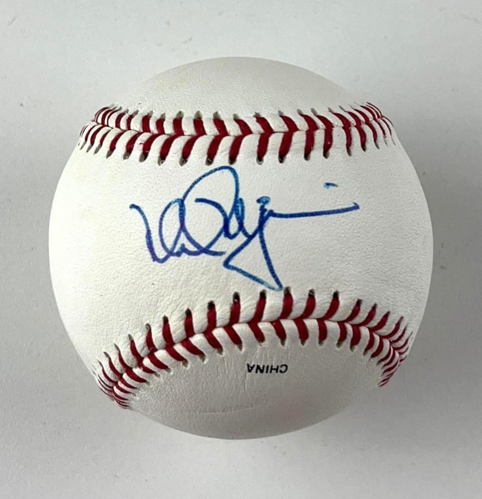 Mark Mcguire Signed Baseball (Third Party Guaranteed): White Rawlings brand 3" baseball signed on the sweet spot in blue ballpoint pen by baseball player Mark McGuire. In mint condition. Provenance Eaton & Brennan Auctions guarantees this lot to pass