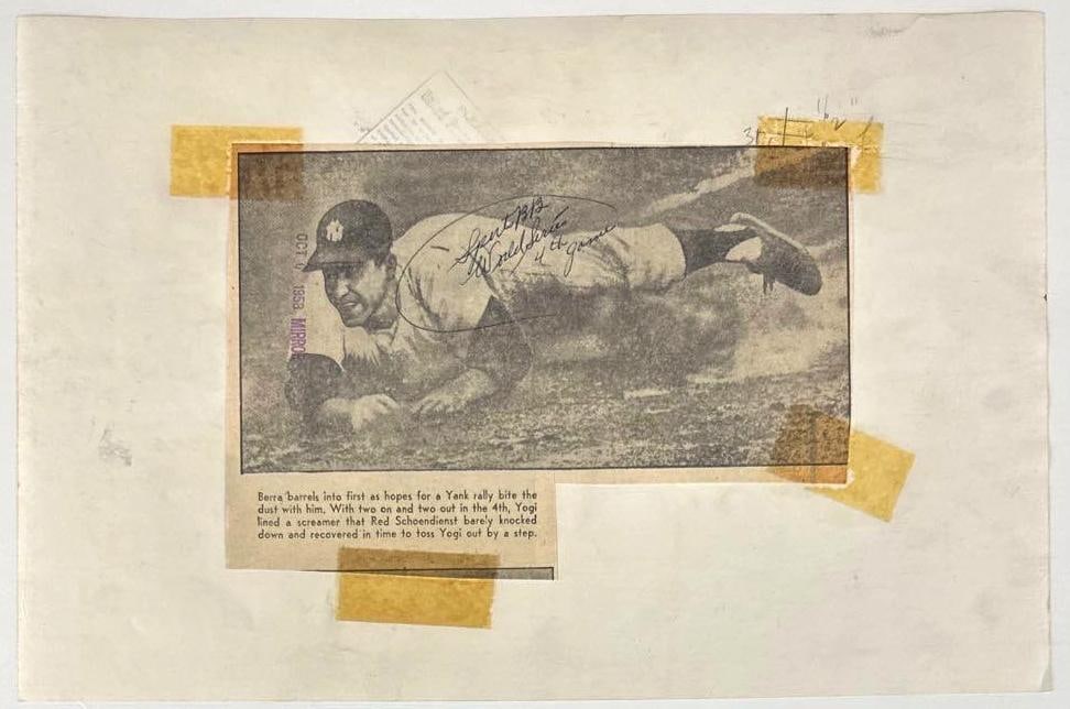 Yogi Berra New York Yankees 1958 9" x 14" News Service Photograph - 2