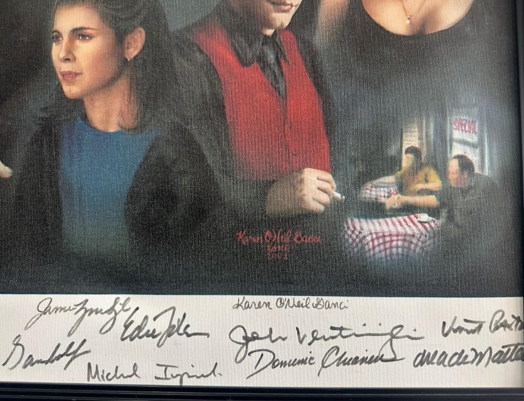 The Sopranos Multi-Cast Signed 32" x 39" Painted Canvas Framed Display (17 Sigs) (Third Party) - 3
