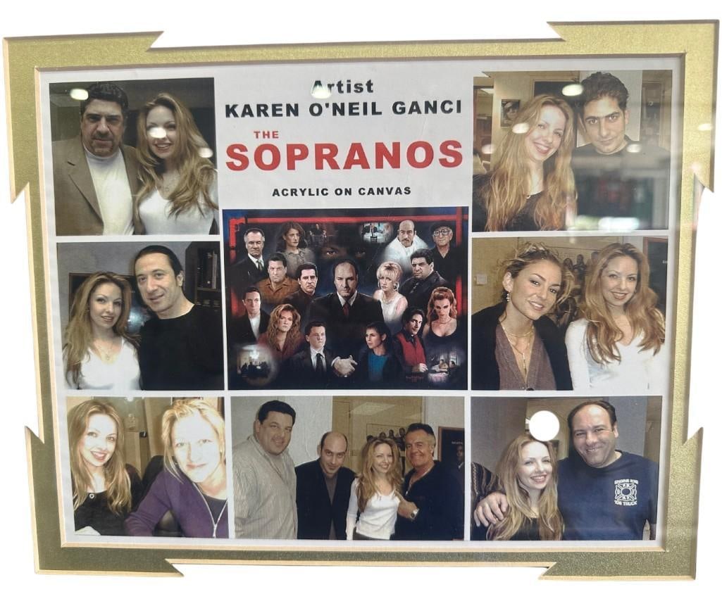 The Sopranos Multi-Cast Signed 32" x 39" Painted Canvas Framed Display (17 Sigs) (Third Party) - 5