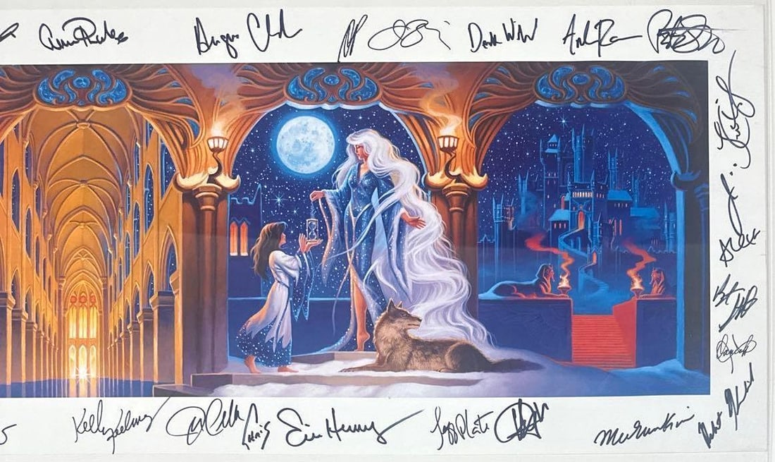 The Last Unicorn Cast Signed Canvas Print (30+ Sigs) (Third Party Guaranteed) - 3