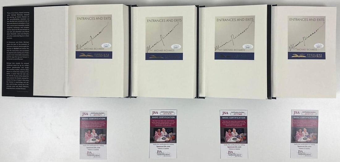 Seinfeld: Michael Richards Signed Lot of (4) "Entrances & Exits" Books (JSA) - 2