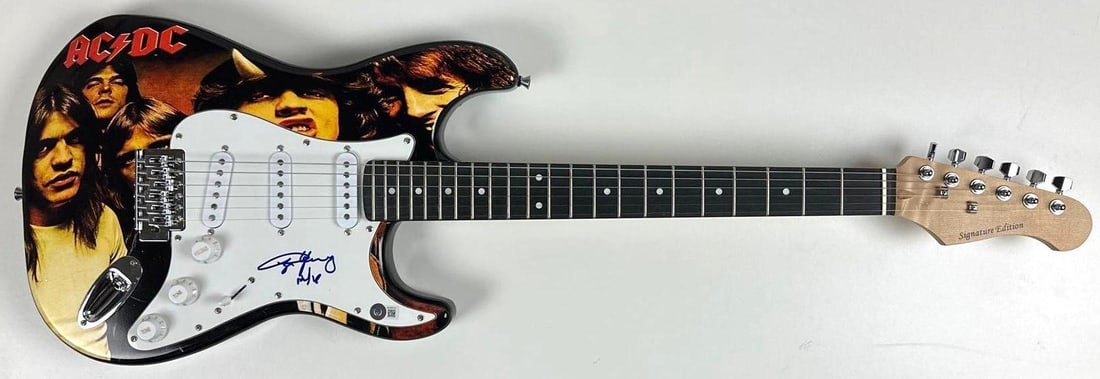 AC/DC: Angus Young Signed "Highway to Hell" Custom Graphics Stratocaster-Style Guitar (Beckett) - 2