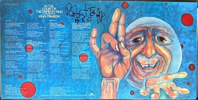 King Crimson: Robert Fripp Signed "In the Court of" Album (Third Party Guaranteed) - 3