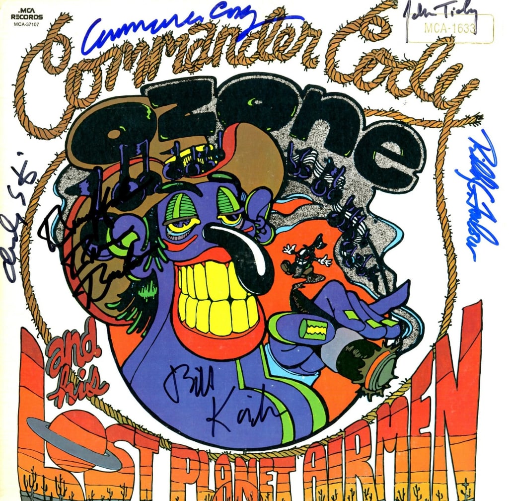 Commander Cody & His Lost Planet Airmen Fully Group Signed "Ozone" Album (6 Sigs) (ACOA) (1 of 2)