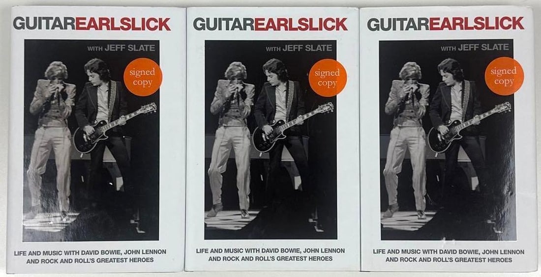 Earl Slick Group Lot of (3) Signed "Guitar" First Edition Books W/ Jeff Slate (Beckett Auth.) (1 of 6)
