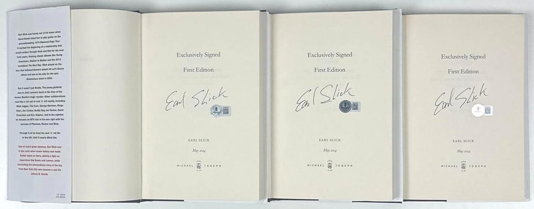 Earl Slick Group Lot of (3) Signed "Guitar" First Edition Books W/ Jeff Slate (Beckett Auth.) - 2