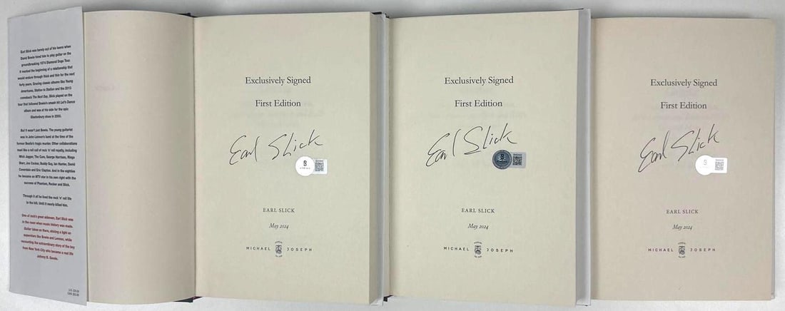 Earl Slick Group Lot of (3) Signed "Guitar" First Edition Books W/ Jeff Slate (Beckett Auth.) - 3