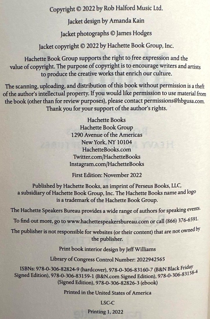 Judas Priest: Rob Halford Signed "Biblical Heavy Metal Scriptures" First Edition Book (JSA Auth.) - 3