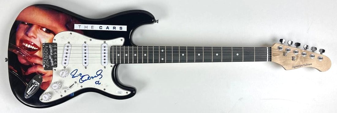 The Cars: Ric Ocasek Signed "The Cars" Album Graphics Stratocaster-Style Guitar (JSA) - 2