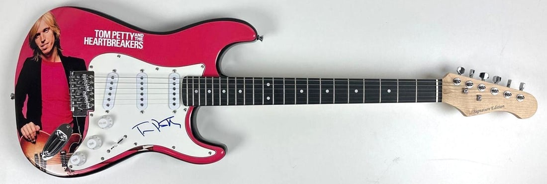 Tom Petty Signed "Damn the Torpedoes" Graphics Stratocaster-Style Guitar (JSA Authentication) - 2