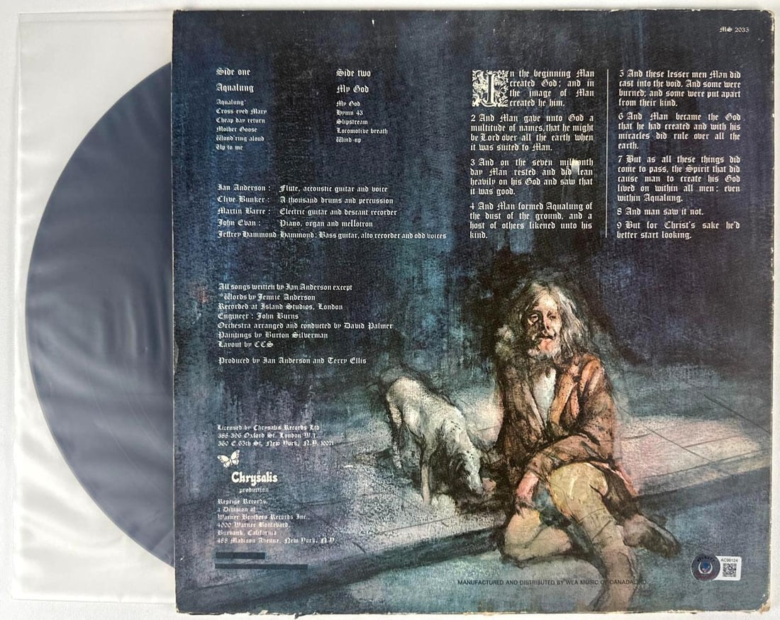 Jethro Tull Group Signed "Aqualung" Album (3 Sigs) (Beckett Authentication) - 2