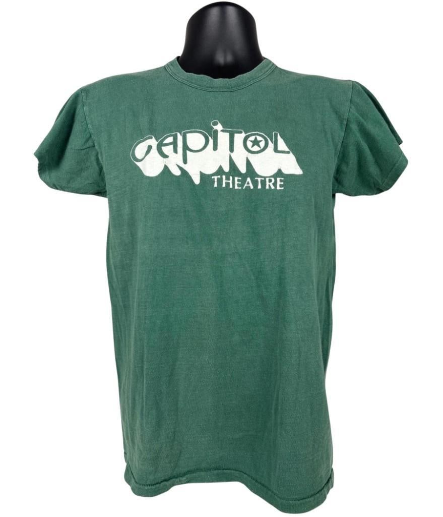 Capitol Theatre Venue Vintage T-Shirt (Chip Rachlin Collection): Vintage original green and white small-sized 25" x 17" t-shirt with the Captiol Theatre title and logo on the front. In very good condition, with some signs of scattered wear, including some small