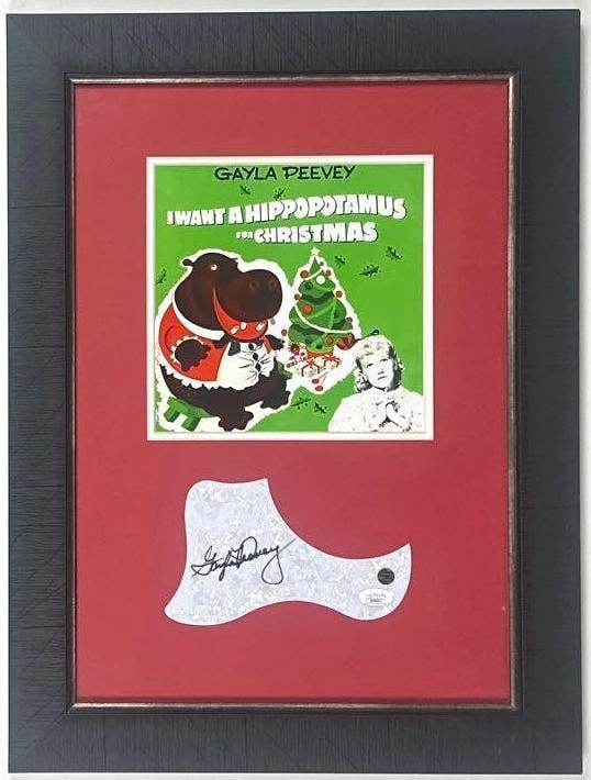 Gayla Peevey Signed Acoustic Pickguard Framed Display (JSA Authentication) (1 of 3)