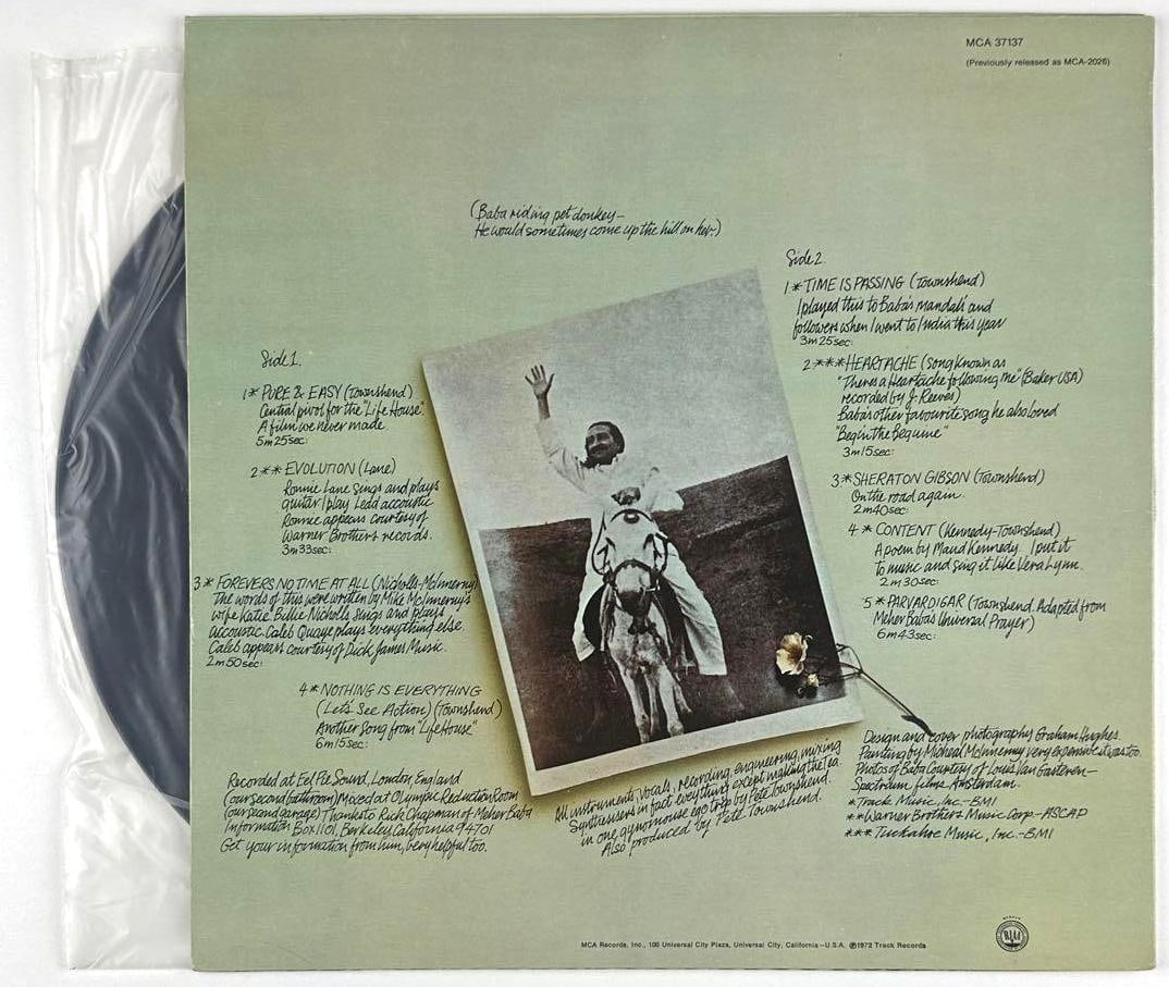 The Who: Pete Townshend Signed "Who Came First" Album (JSA Authentication) - 2