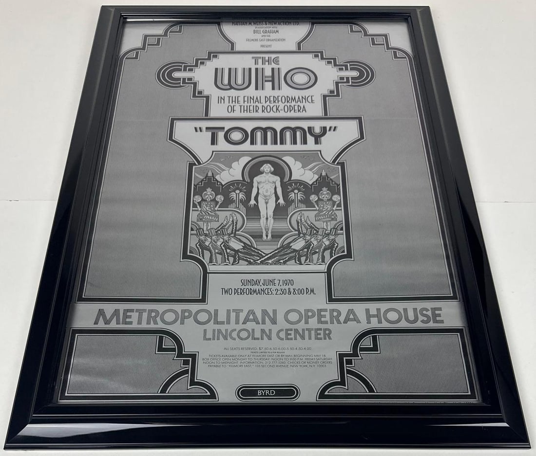 The Who "Tommy Final Performance" 1970 Framed Concert Poster (Chip Rachlin Collection) - 3