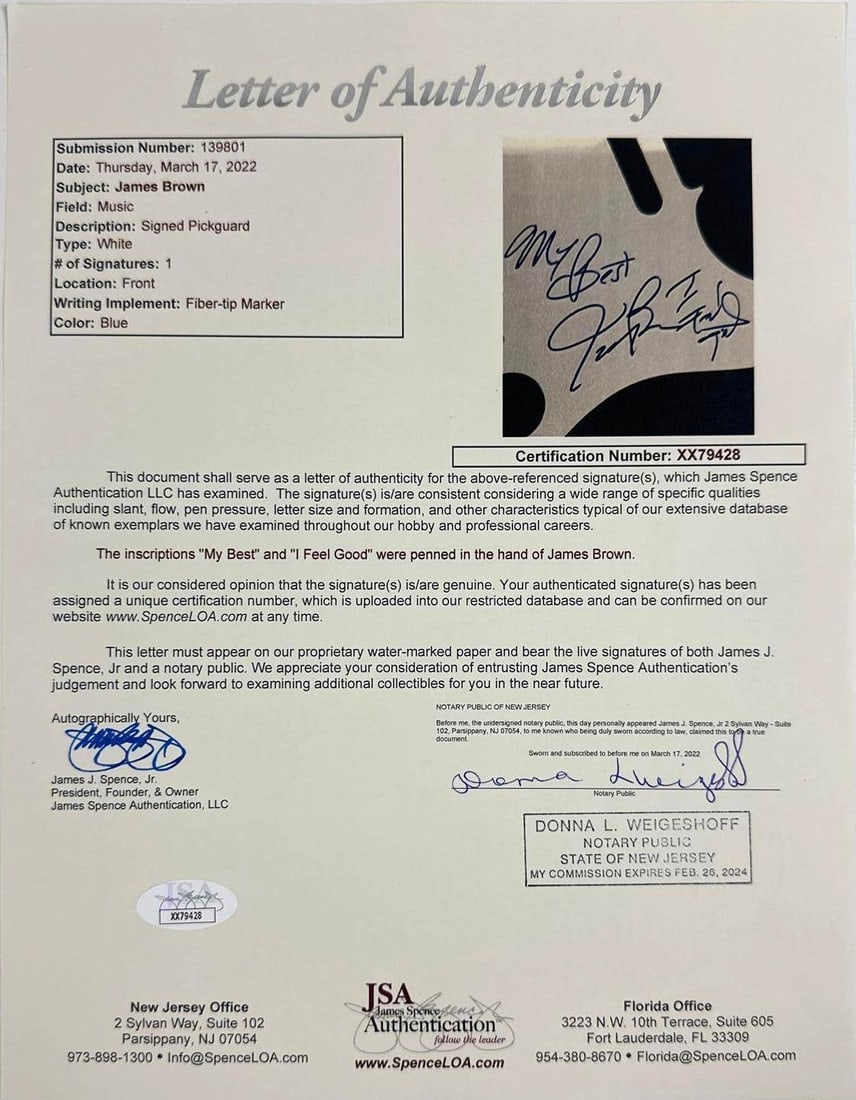 James Brown Signed "Get on the Good Foot" Custom Graphics Telecaster-Style Guitar (JSA Auth.) - 3