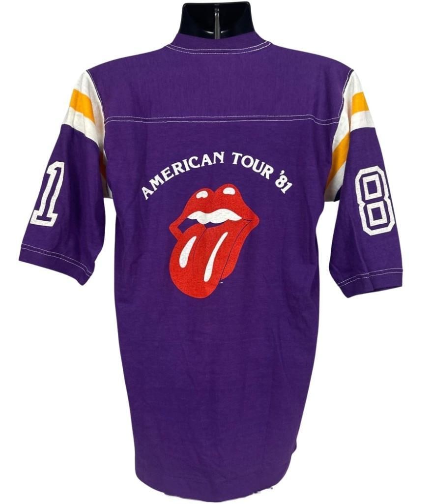 Rolling Stones Vintage “American Tour ’81” T-Shirt Ft. Neville Brothers (Chip Rach: Vintage original "Rolling Stones American Tour 81" Sportswear brand purple, yellow, white, and red mens size XL 29" x 18.25" t-shirt listing The Neville Brothers as an opening act for the New Orleans