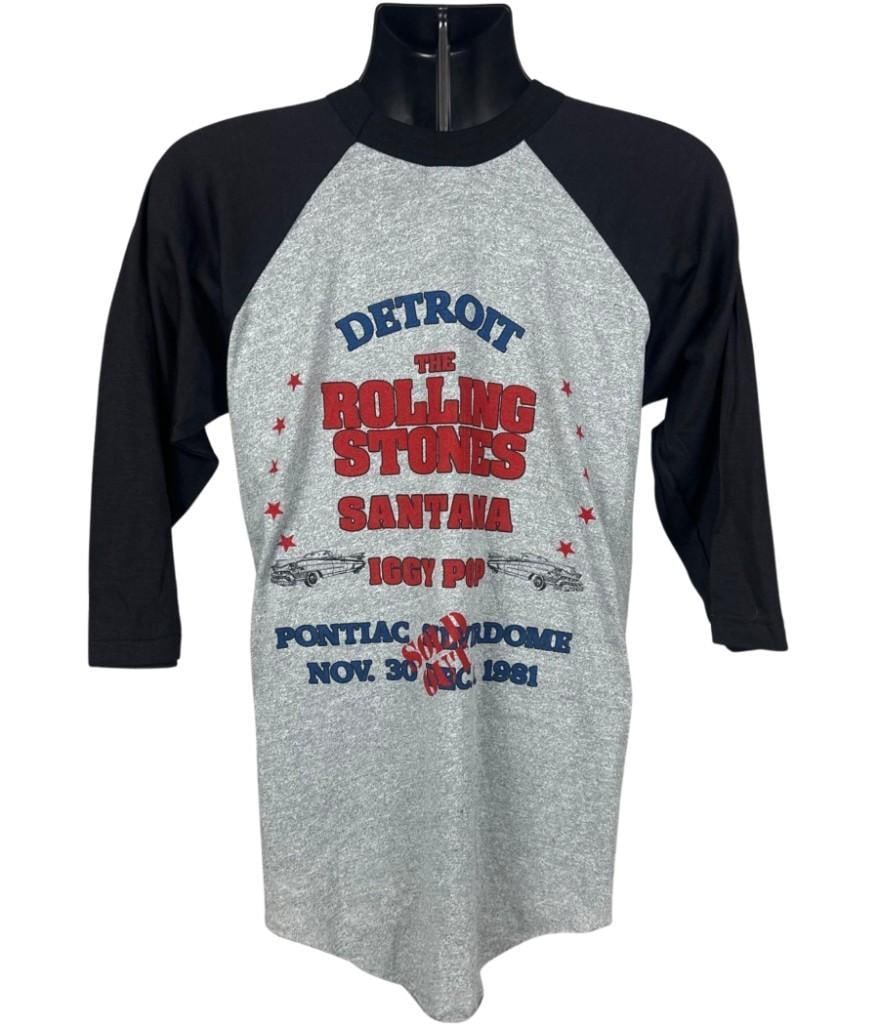 Rolling Stones Vintage 1981 Tour "Detroit" T-Shirt w/ Santana (Chip Rachlin Collection) - 3