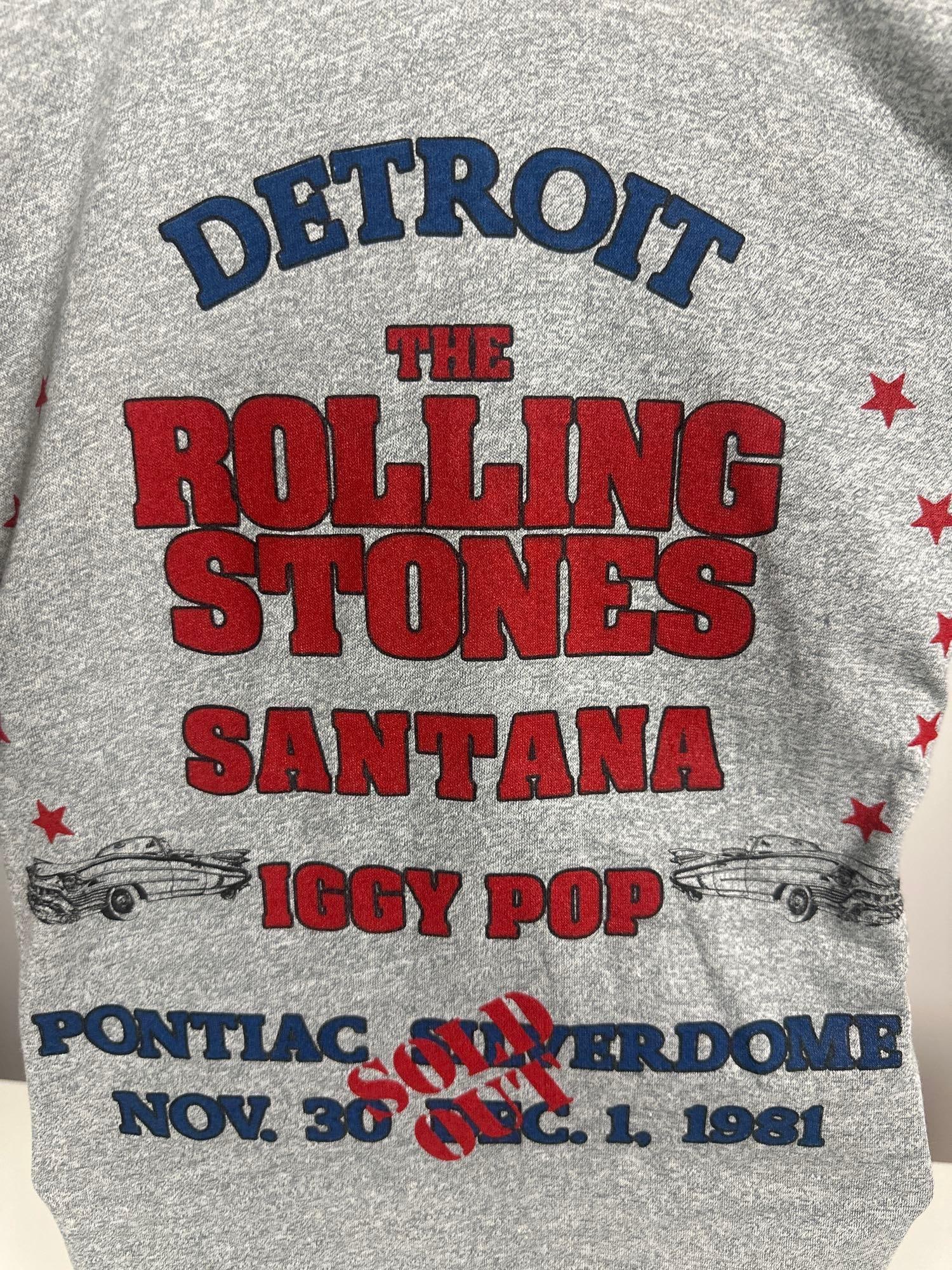 Rolling Stones Vintage 1981 Tour "Detroit" T-Shirt w/ Santana (Chip Rachlin Collection) - 4