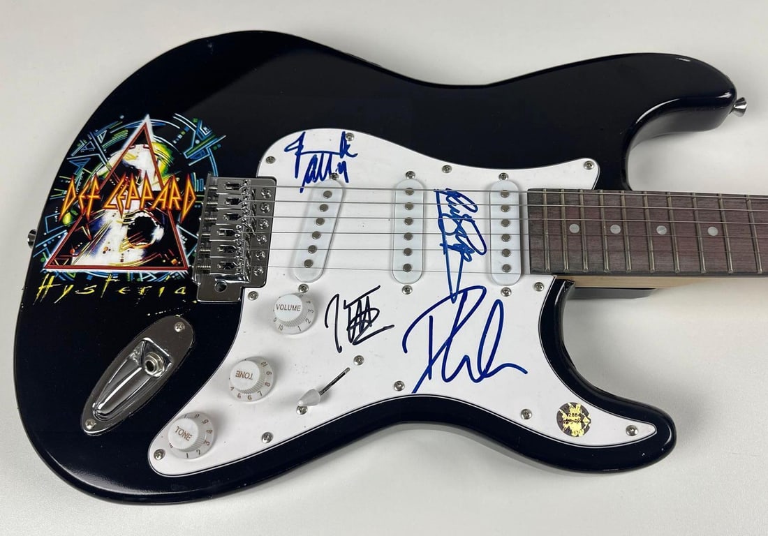 Def Leppard Group Signed "Hysteria" Custom Graphics Stratocaster-Style Guitar (ACOA Authentication) - 3