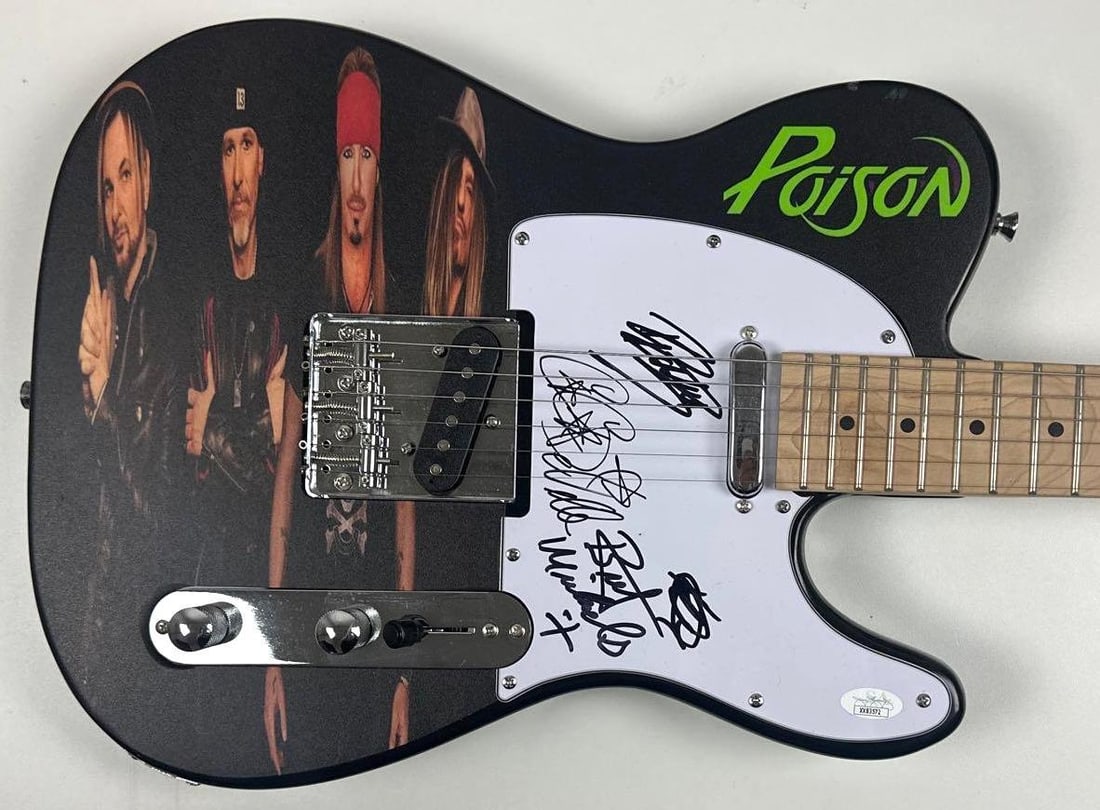 Poison Group Signed Telecaster-Style Electric Guitar (4 Sigs) (JSA Authentication) (1 of 3)
